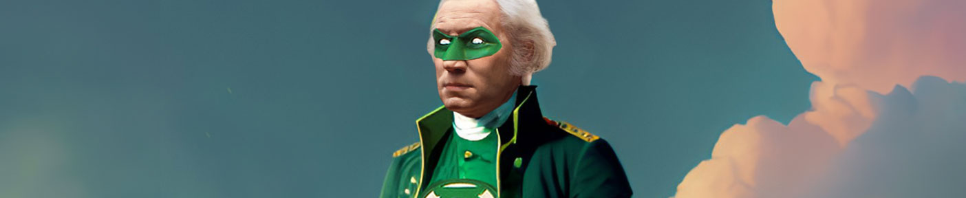 Banner image of George Washington as Green Lantern