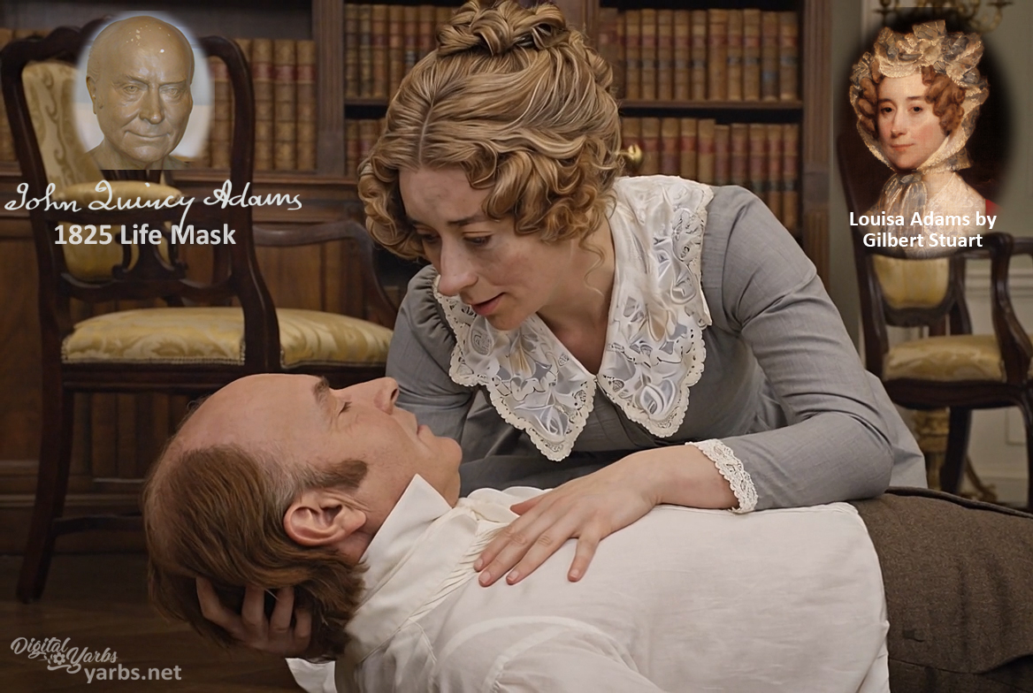 Fictional fight scene between Andrew Jackson and John Quincy Adams, featuring historically reconstructed likenesses based on Jackson's authentic daguerreotypes and Adams' 1825 life mask