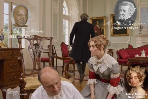 Fictional fight scene between Andrew Jackson and John Quincy Adams, featuring historically reconstructed likenesses based on Jackson's authentic daguerreotypes and Adams' 1825 life mask