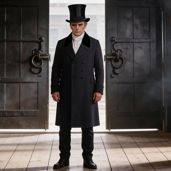 Daniel Webster walking into a tavern in 1831