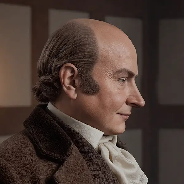 John Quincy Adams color portrait Profile View