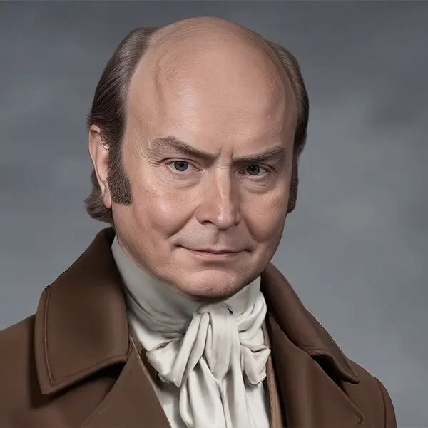 Historically accurate portrait of John Quincy Adams