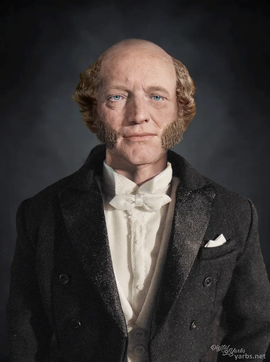 William Braine colorized portrait, full resolution