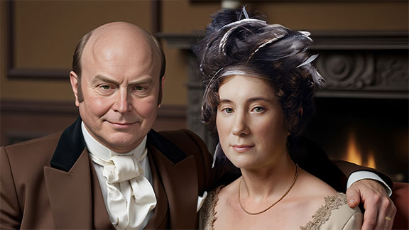 Photograph of John Quincy Adams and Louisa Adams.