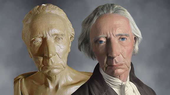 Facial reconstruction of the life mask of Charles Carroll of Carrollton