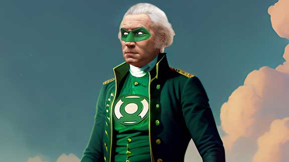 George Washington as Green Lantern