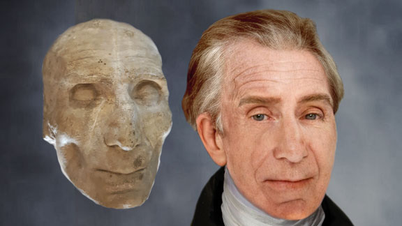 Facial reconstruction of the death mask of James Monroe