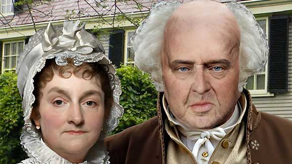 Photograph of John Adams and Abigail Adams at Peacefield.