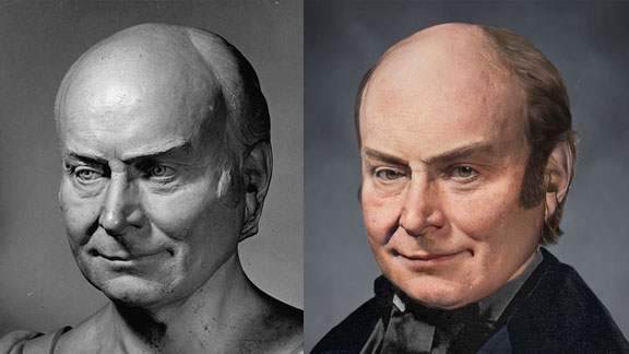 John Quincy Adams life mask facial reconstruction
