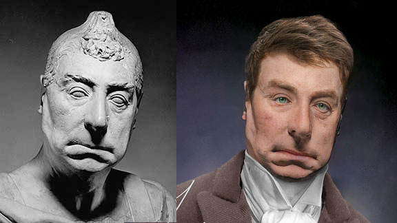 Facial reconstruction of the life mask of Marquis de Lafayette