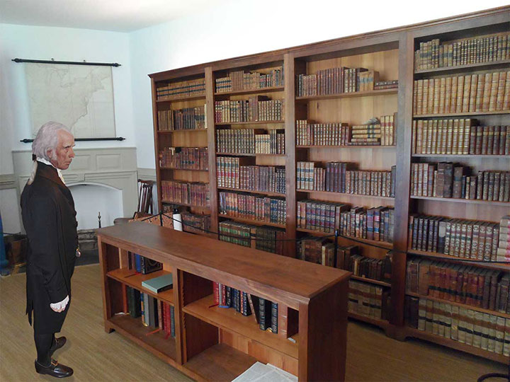 James Madison in his upstairs library