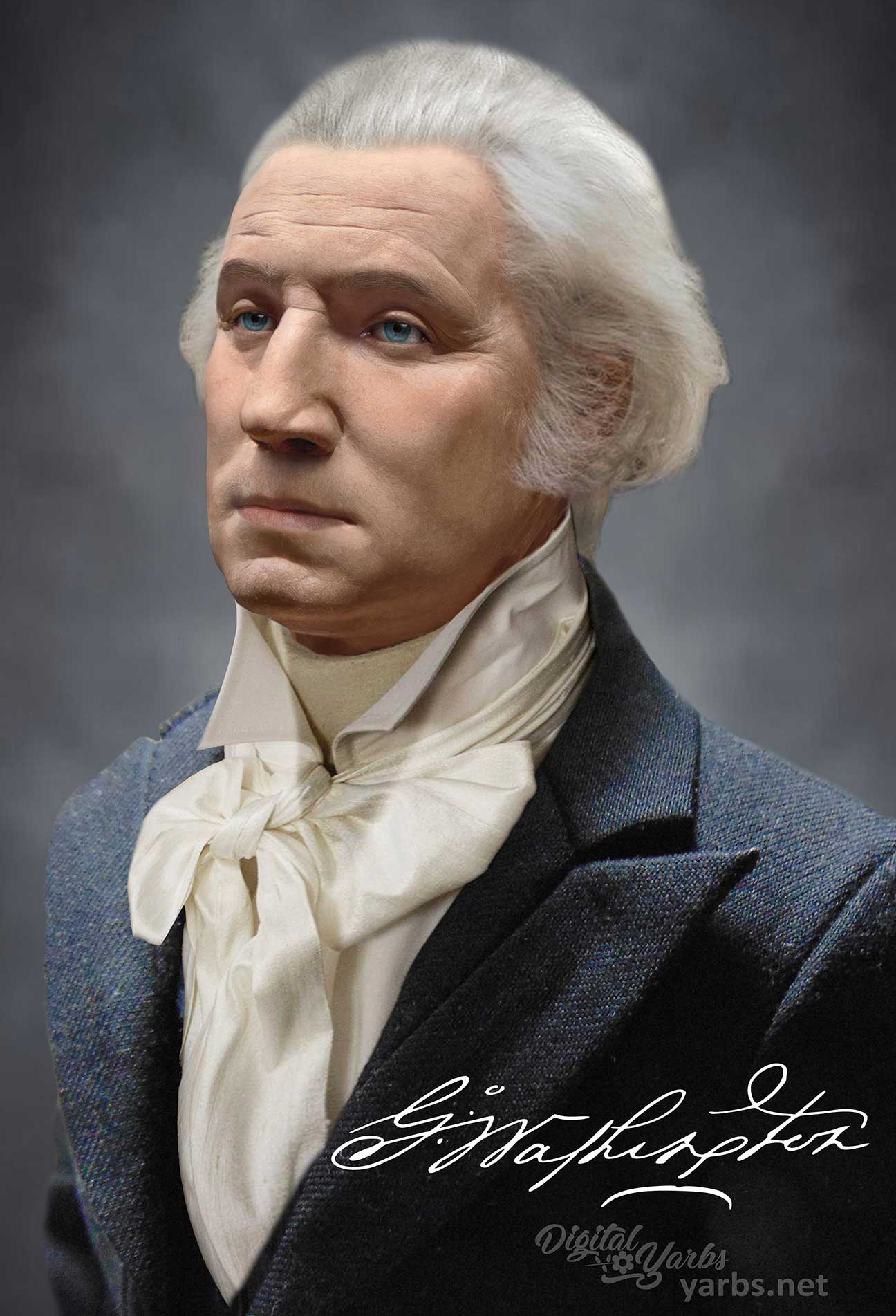 Real Face of George Washington life mask reconstruction