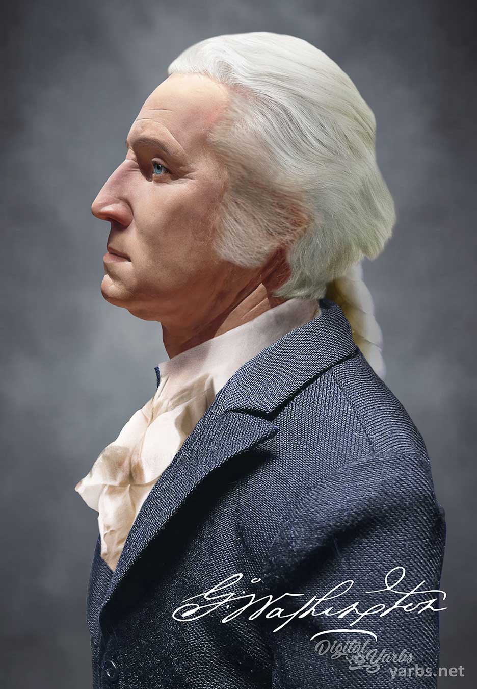 Profile View of George Washington life mask