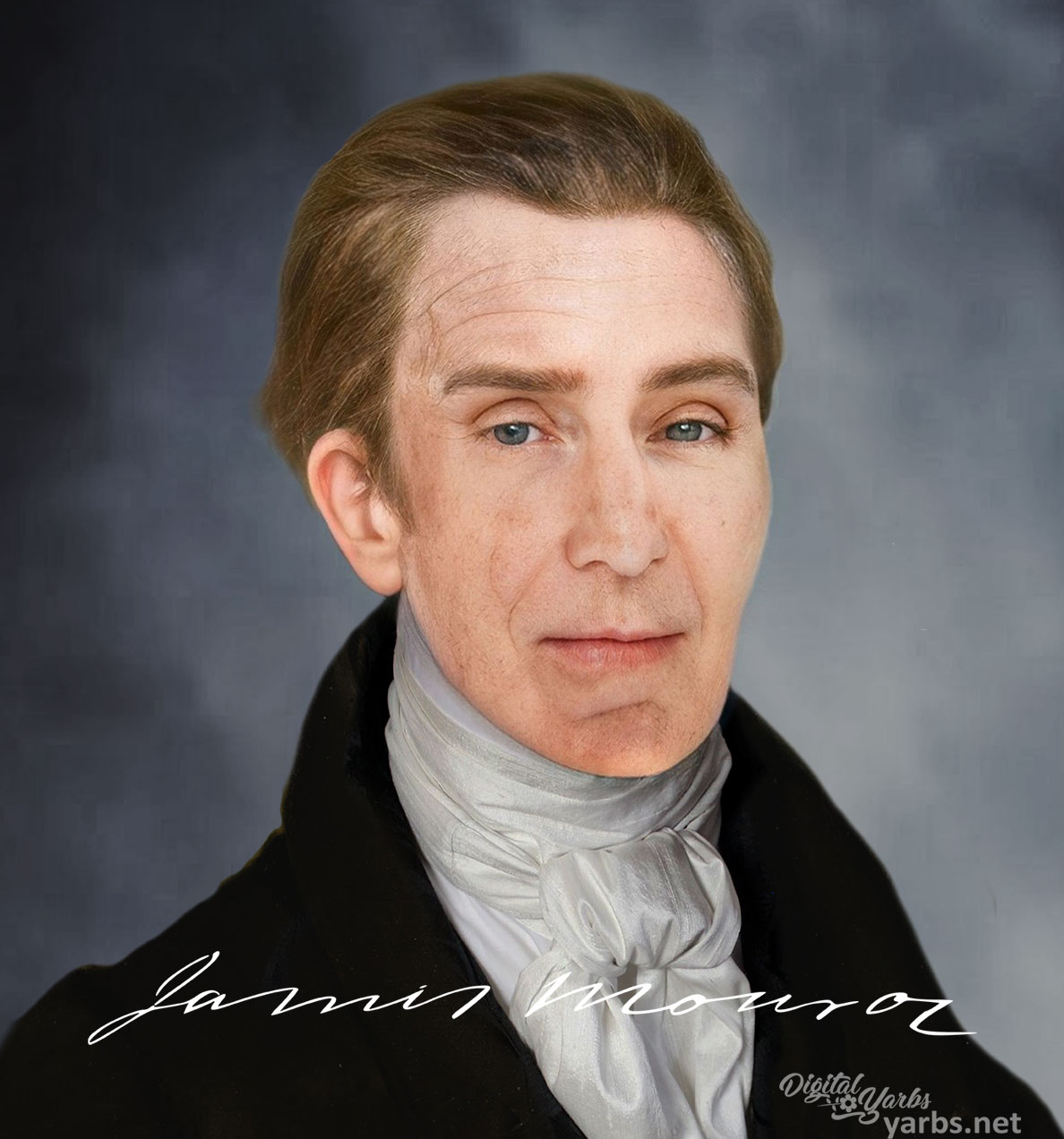 James Monroe's de-aged death reconstructed using Photoshop