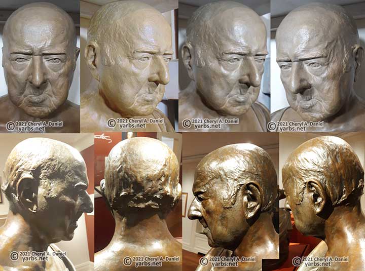 Various view of John Adams life mask