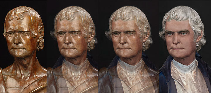 The Real Face of Thomas Jefferson - Life Mask Reconstruction