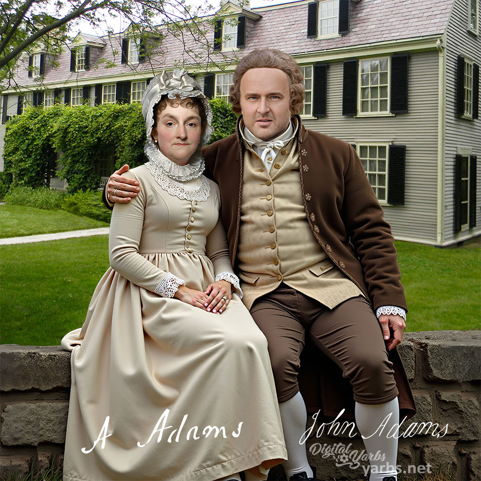 John Adams And Abigail Adams At Peacefield In Quincy Massachusetts