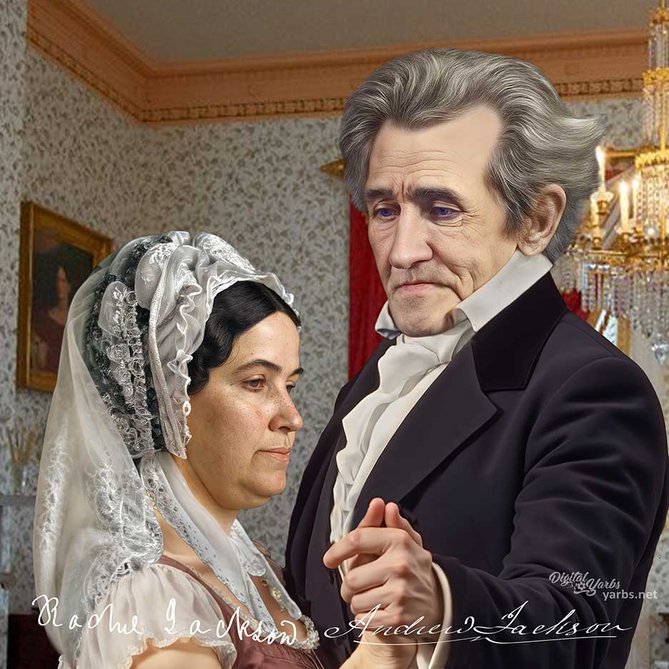 Close up View of Rachel Jackson and Andrew Jackson Dancing at the Hermitage Print