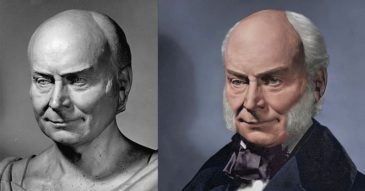 The Real Face of John Quincy Adams No. 2 - Life Mask Reconstruction